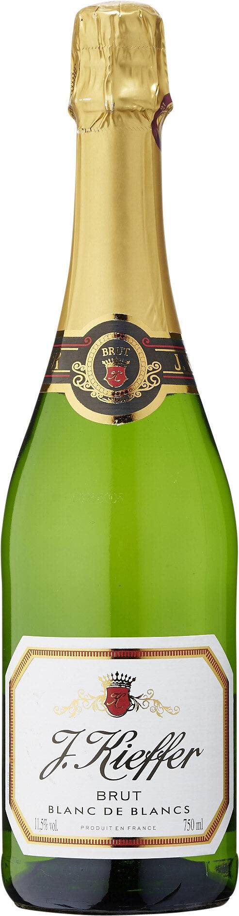 J. Kieffer - Vin mousseux brut blanc de blancs domestique (750 ml)