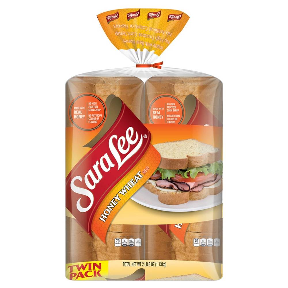 Sara Lee Honey Wheat Bread, 20 oz, 2-count