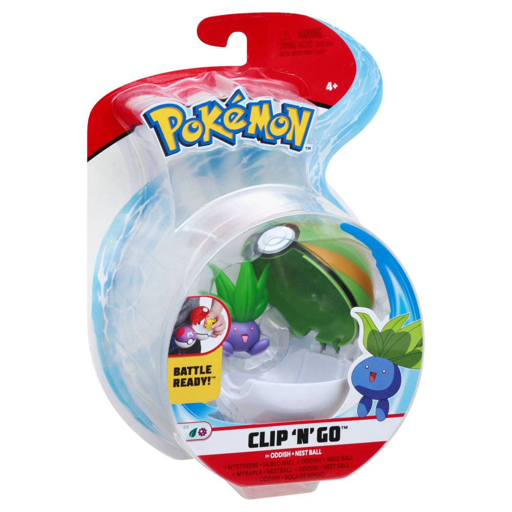 Pokémon 4+ Clip 'N' Go Pokemon Oddish + Nest Ball