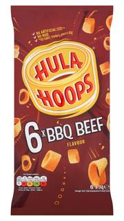 Hula Hoops BBQ Beef Multipack Crisps 6 Pack