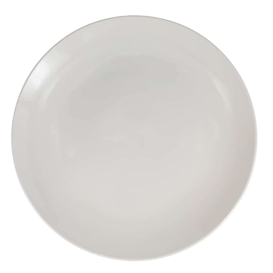 Royal Norfolk Ceramic Solid Glaze Dinner Plate, 10.5 in, White