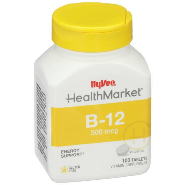 Hy-Vee HealthMarket Vitamin B12 500mcg Tablets
