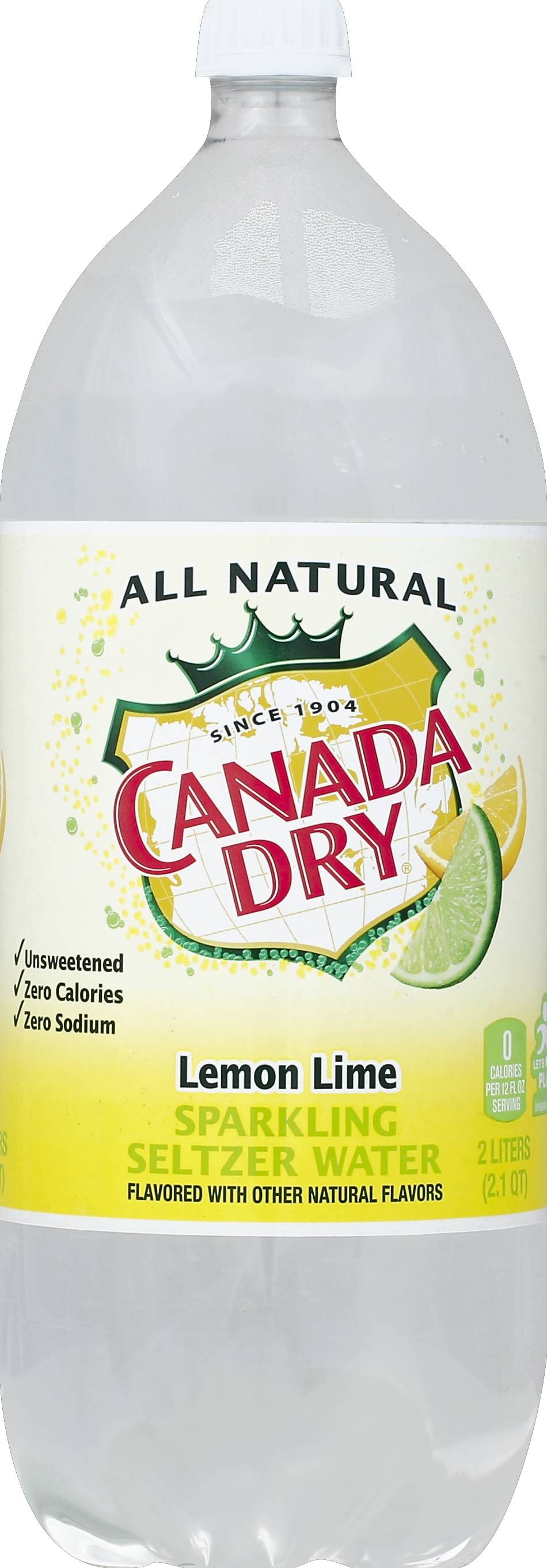 Canada Dry Lemon Lime Sparkling Seltzer Water (2 L)