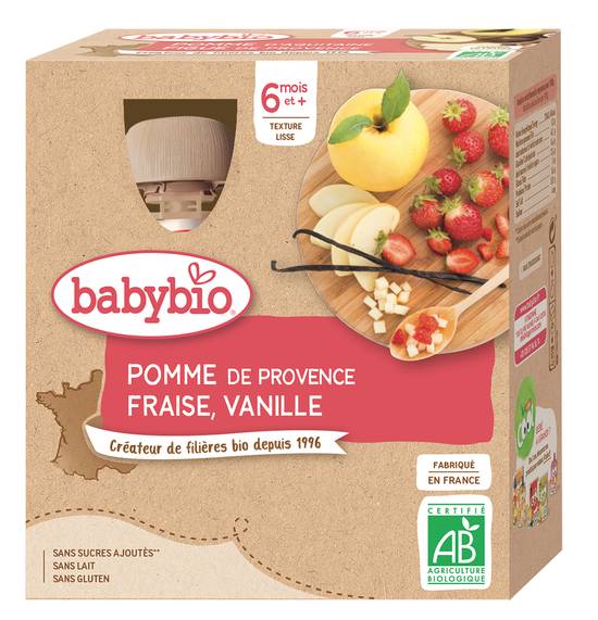 Babybio - Pomme de Provence fraise vanille bio
