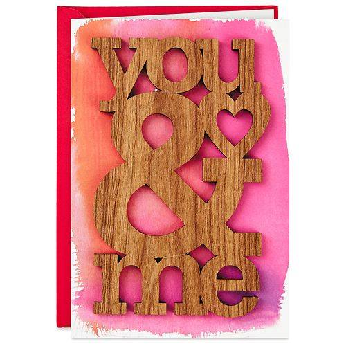 Order Hallmark Signature Romantic Valentine's Day Card (Laser-Cut Wood You and Me) S2 - 1.0 ea food online from Walgreens store, Monroe on bringmethat.com