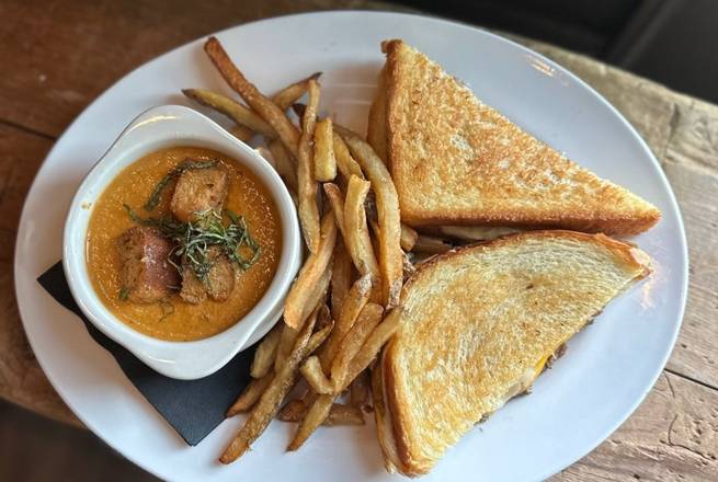 Short Rib Grilled Cheese & Tomato Bisque