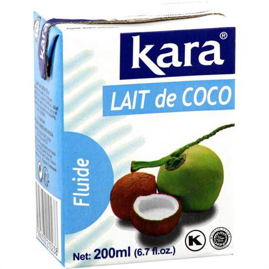 Lait de coco fluide KARA - la brique de 200 ml