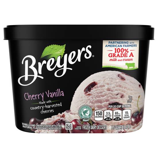 Breyers Cherry Vanilla Flavored Ice Cream