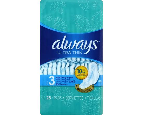 Always · Pads Flexi-Wings Ultra Thin Size 3 Extra Long Super (28 pads)