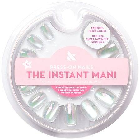 Impress the Instant Mani Press-On Nails Sheer Lavender Shimmer