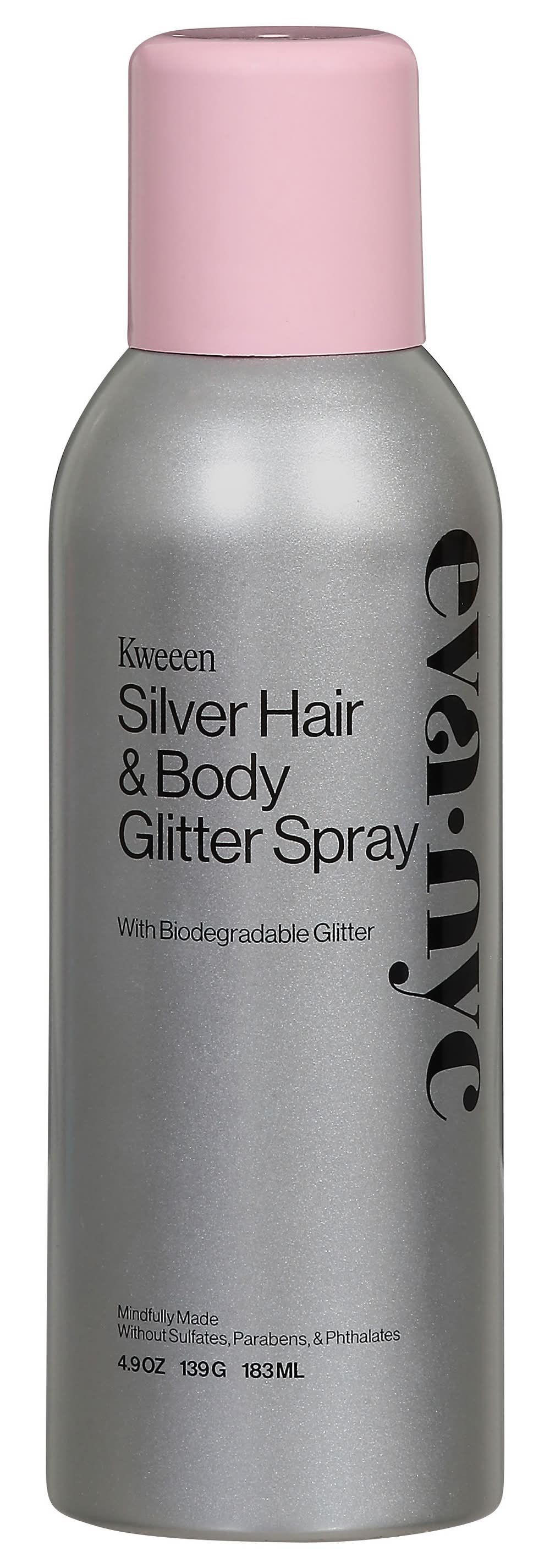 Eva NYC Kweeen Silver Hair & Body Glitter Spray (4.9 oz)