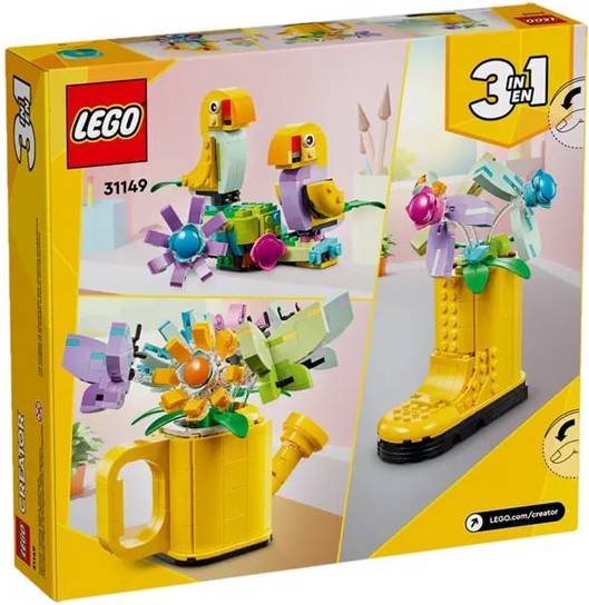 LEGO 3 In 1 Flowers in Watering Can Building Toy (420 ct)