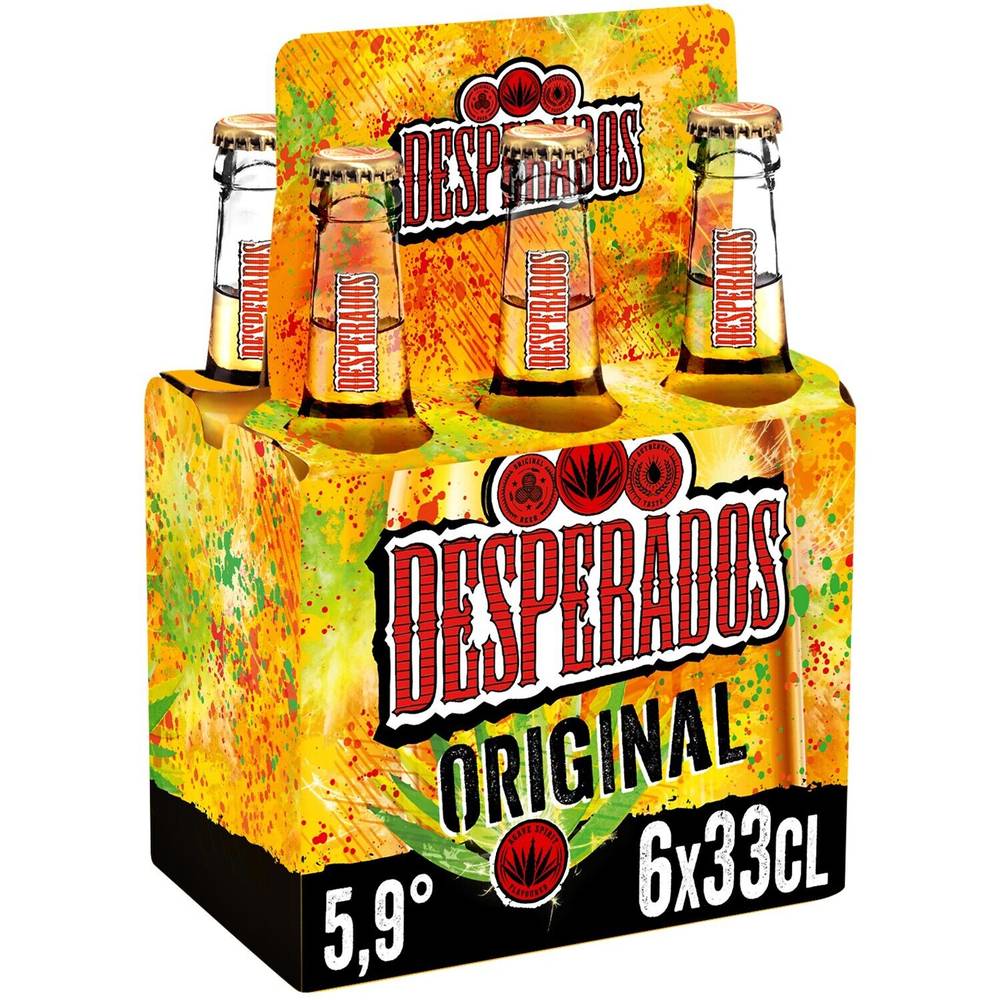 Bière Aromatisée à un spiritueux à base d'Agave DESPERADOS - le pack de bouteilles