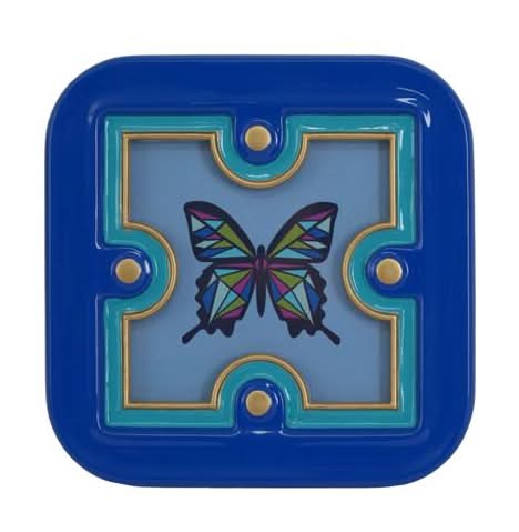 Jonathan Adler Tabletop Frame, 4x4 in, Blue & Teal