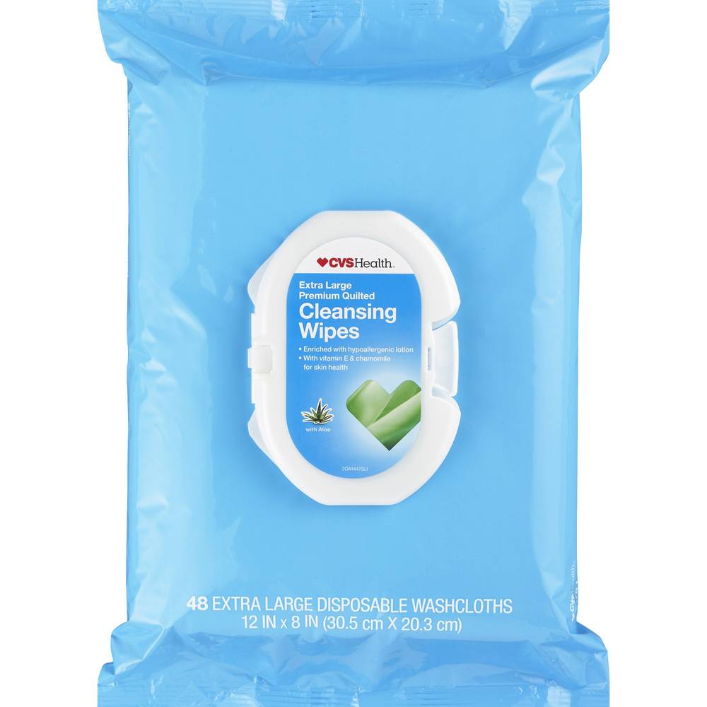 CVS Health Cleansing Wipes, Aloe, Extra Large (48 ct)