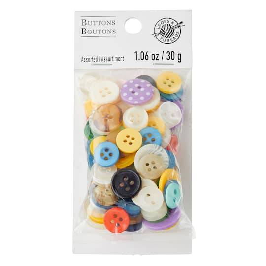 1.06Oz. Multicolor Button Mix By Loops & Threads