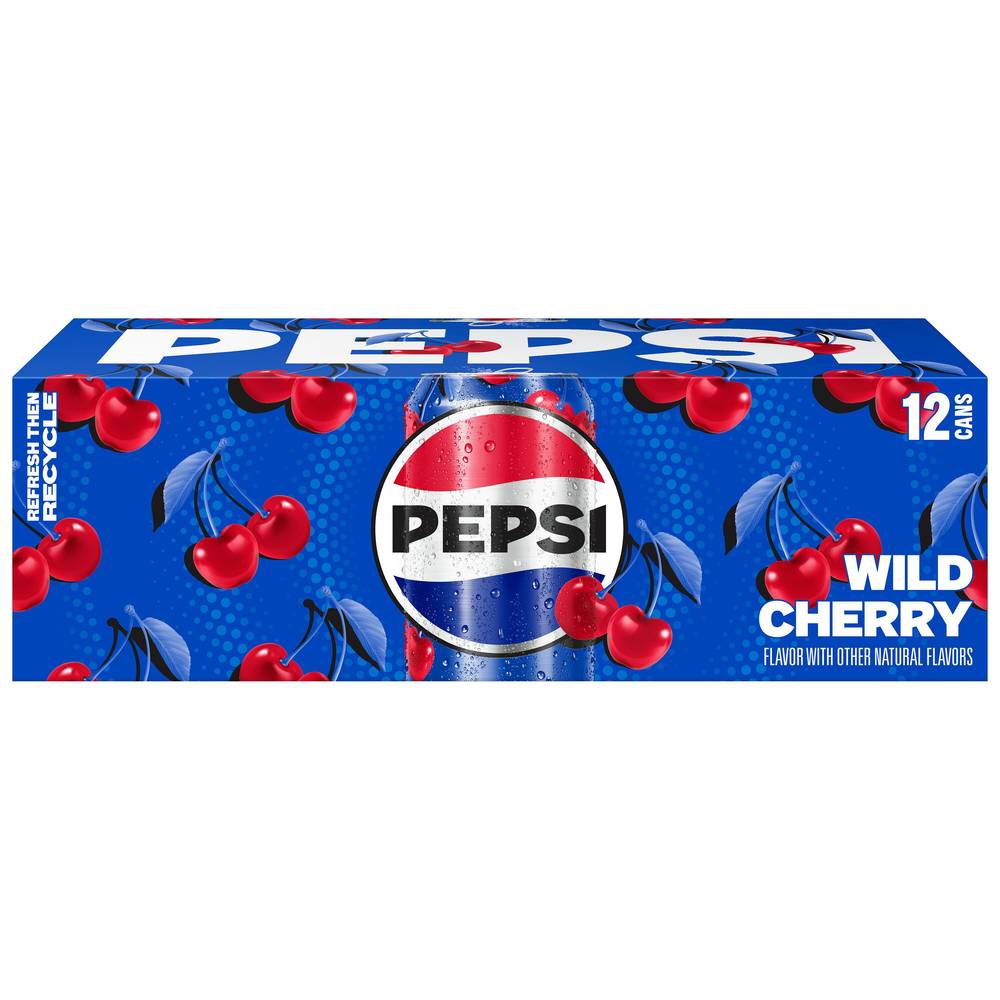 Pepsi Cola Soda Drink (12 ct, 12 fl oz) (wild cherry)