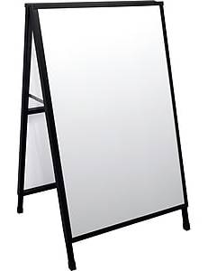 Excello Global Products Indoor/Outdoor A-Frame Sidewalk Sign, 24 x 36, Black/Clear (EGP-HD-0507)