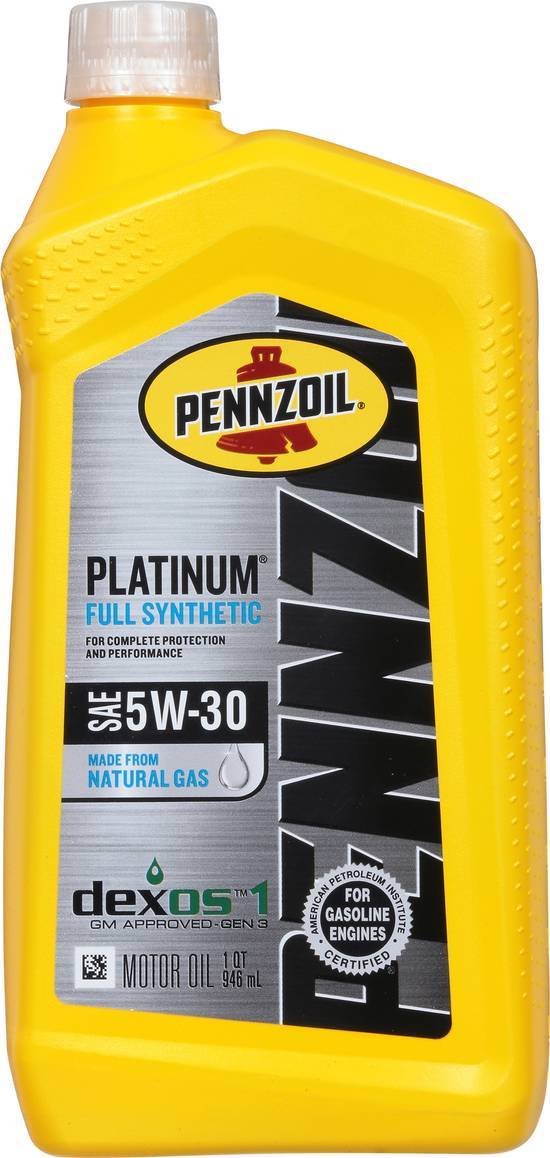 Pennzoil Sae 5w-30 Full Synthetic Platinum Motor Oil