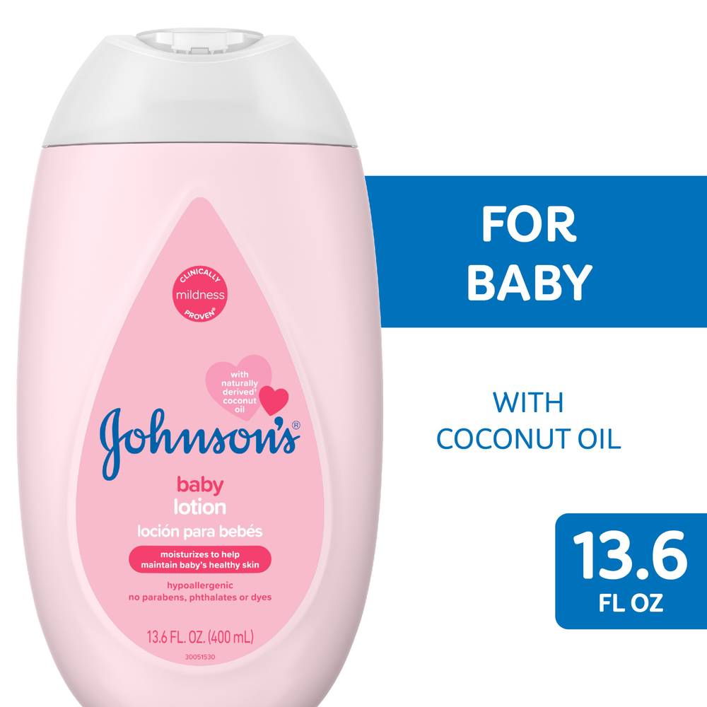 Johnson'S Baby Lotion With Coconut Oil, 13.6 Fl Oz