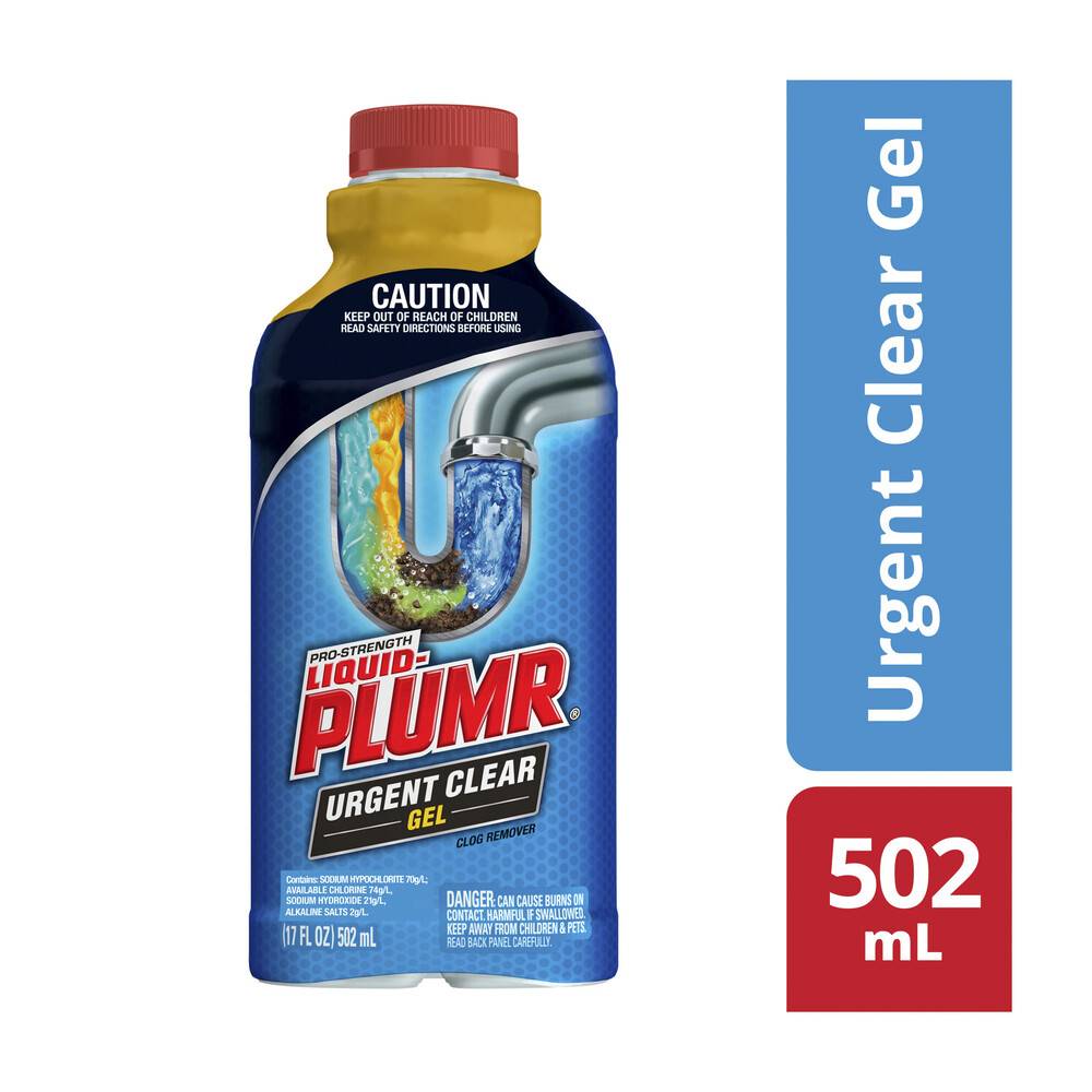 Clorox Liquid Plumr Urgent Clear 502ml