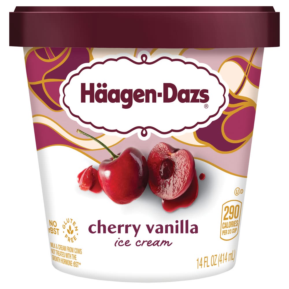 Häagen-Dazs Ice Cream, Cherry-Vanilla (14 fl oz)
