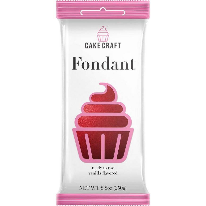 Cake Craft Ruby Red Vanilla-Flavored Fondant, 8.8oz