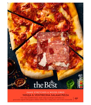 Morrisons The Best 'Nduja & Ventricina Salami Pizza (455g)