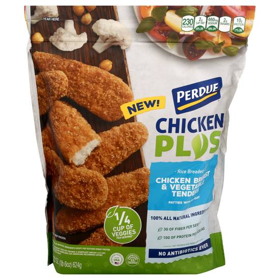 Perdue Patties With Rib Meat Chicken Breast & Vegetable Tenders