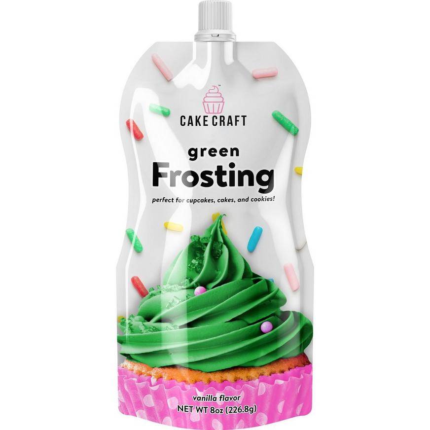 Cake Craft Leaf Green Vanilla-Flavored Frosting, 8oz