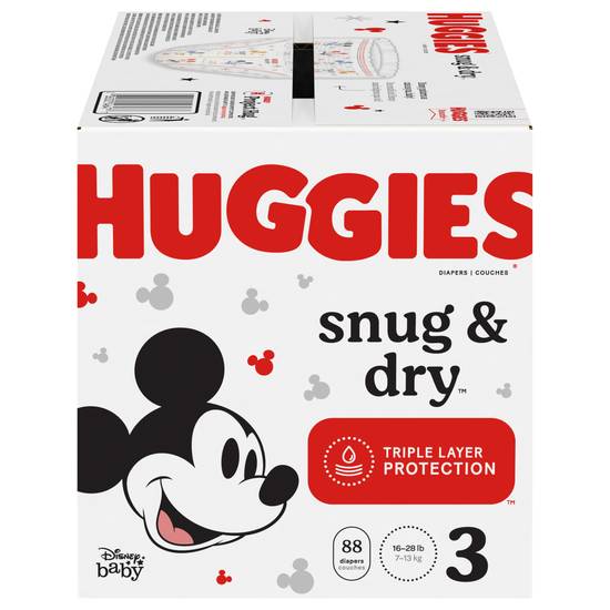 Huggies Snug Dry Triple Layer Protection Disney Baby Diapers (size 3 )