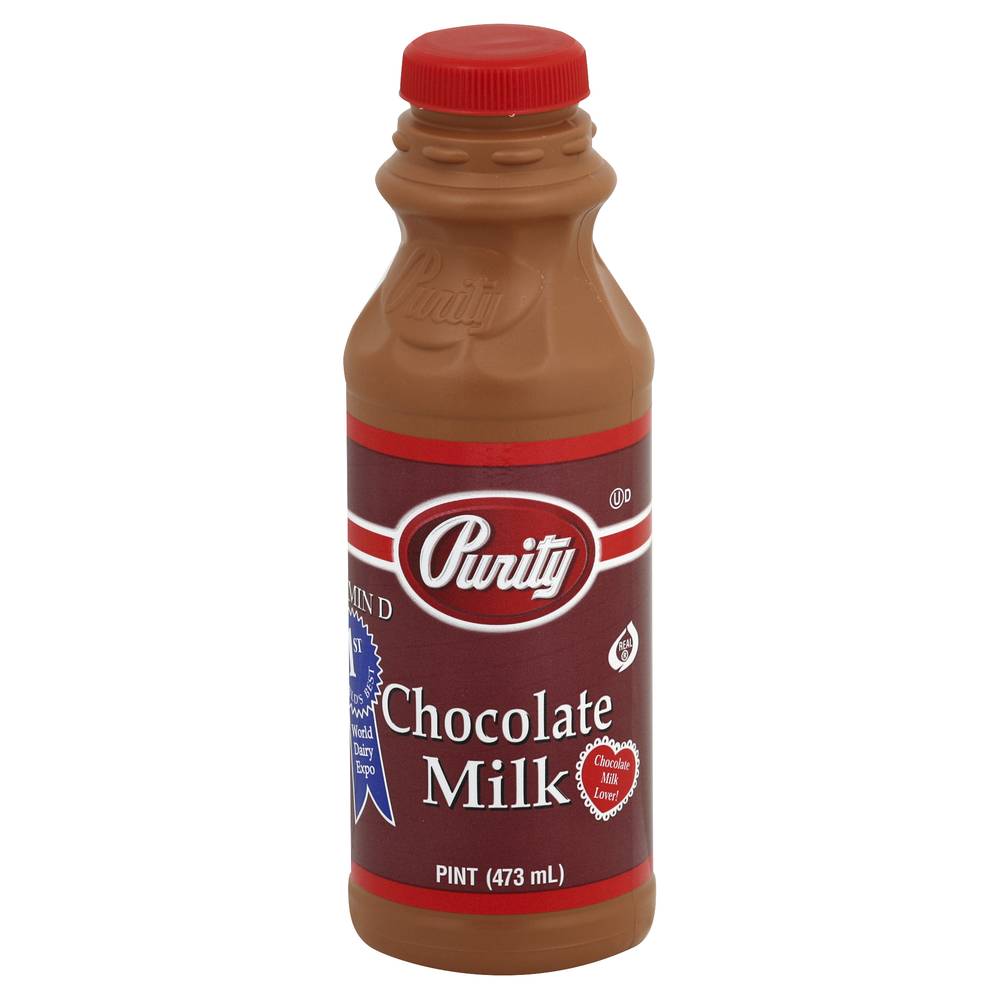 Purity Milk Whole Chocolate Vitamin D Pint Plastic Bottle (473 ml)