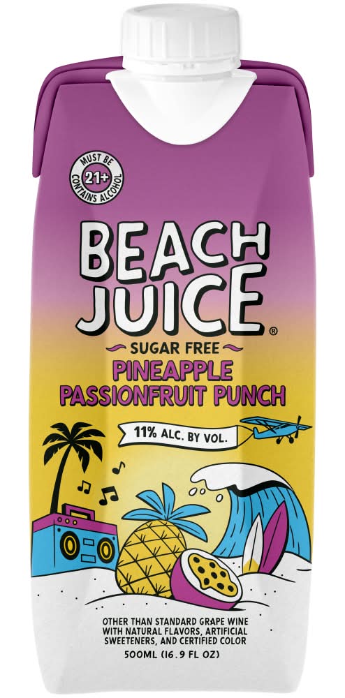 Beach Juice Fruit Juice Drink, Pineapple Passionfruit Punch (16.8 fl oz)