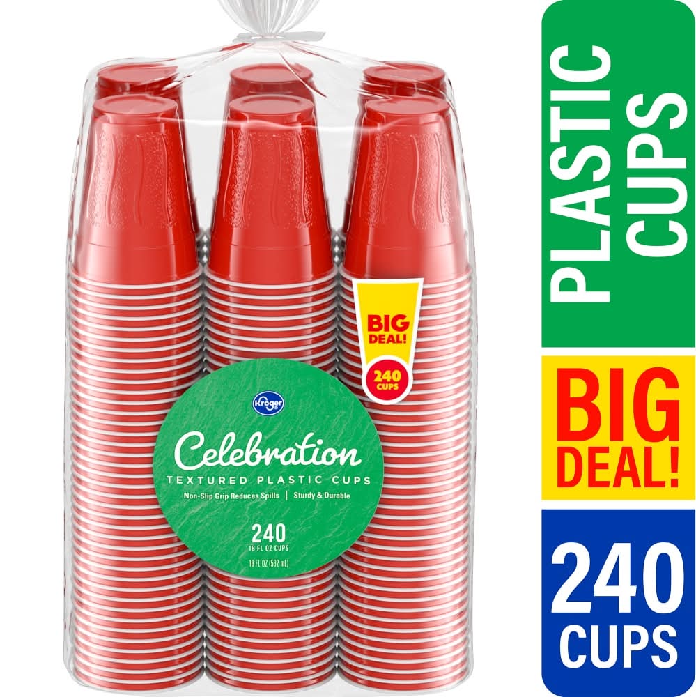 Kroger Celebration Textured Plastic Cups 18 fl oz Delivery Near Me | Order  Online | Uber Eats