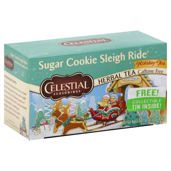 Celestial Seasonings Sugar Cookie Sleigh Ride Herbal Tea (20 tea bags)