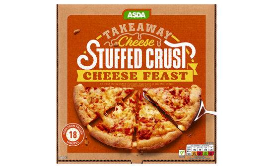 Asda Takeaway Cheese Stuffed Crust Cheese Feast Pizza 445g