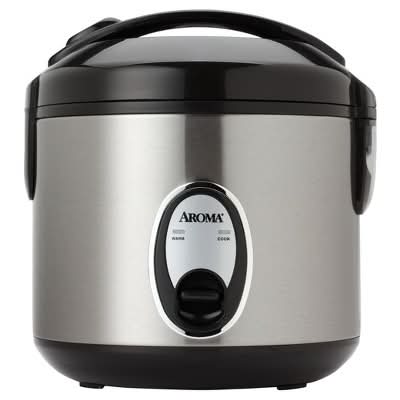 Aroma Stainless Steel Rice Cooker 2 Qt