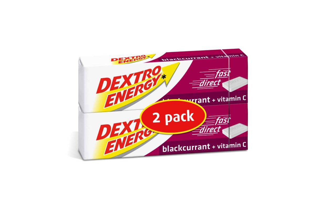 Dextro Energy Blackcurrant + Vitamin C Dextrose Tablets 2 x 47g