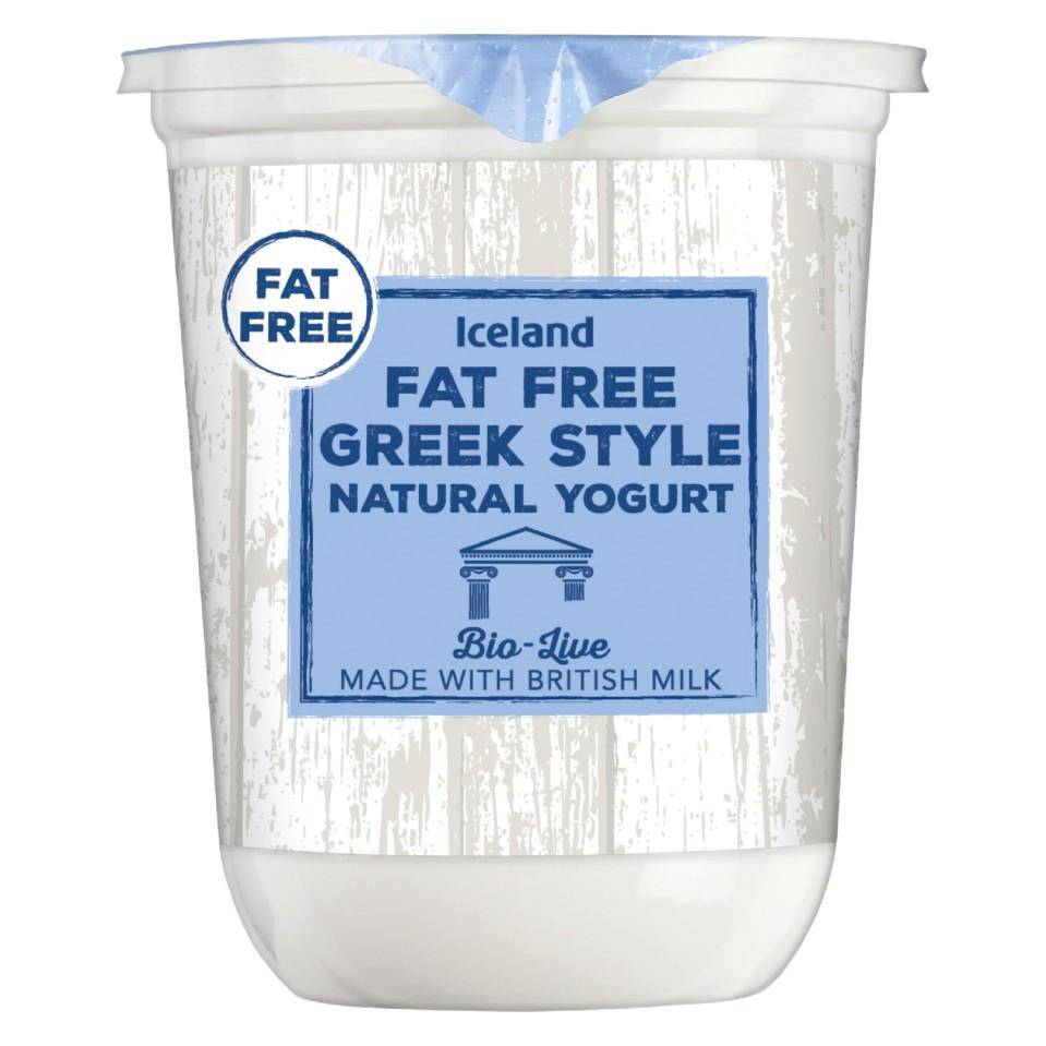 Iceland Fat Free Greek Style Natural Yogurt (450g)