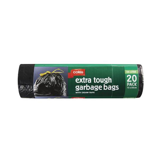 Coles Extra Tough Garbage Bags 20 pack