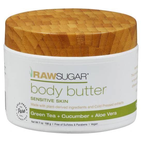 Raw Sugar Sensitive Skin Green Tea + Cucumber + Aloe Vera Body Butter