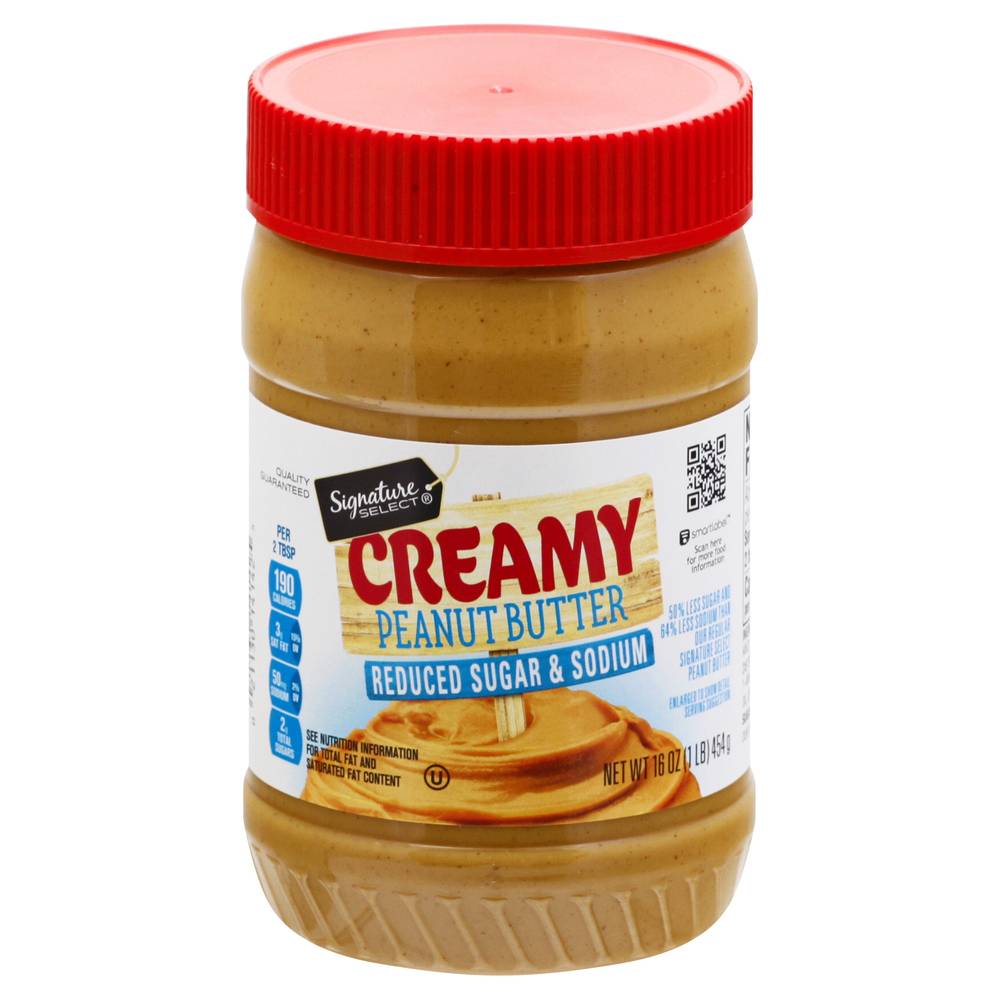 Signature Select Less Sugar & Sodium Creamy Peanut Butter (1 lbs)