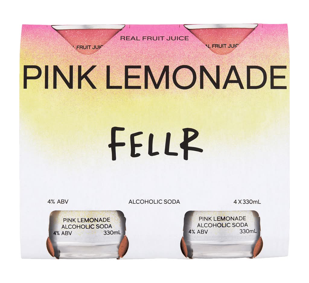 Fellr Alcoholic Soda Pink Lemonade 4x330ml