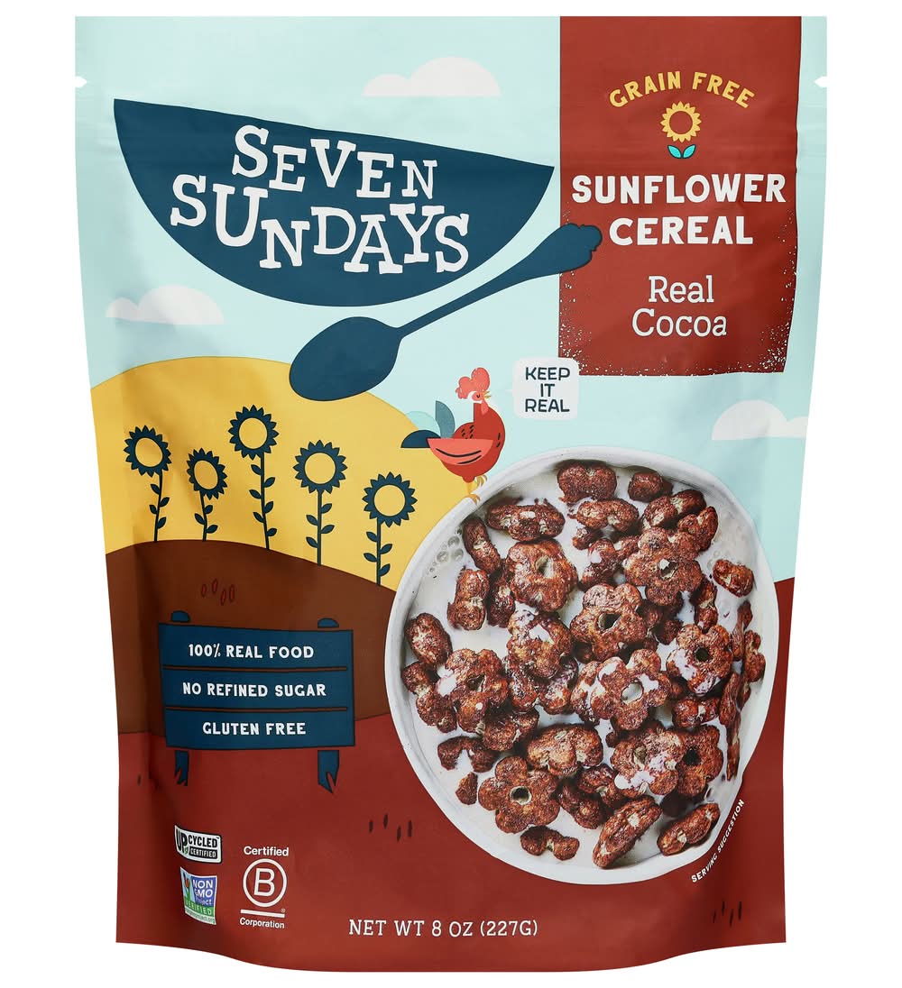 Seven Sundays Grain Free Sunflower Cereal, Real Cocoa (8 oz)