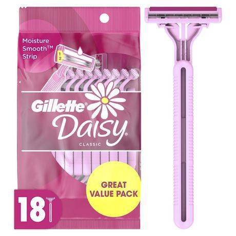 Gillette Daisy Classic Disposable Women's Razors (18 ct)
