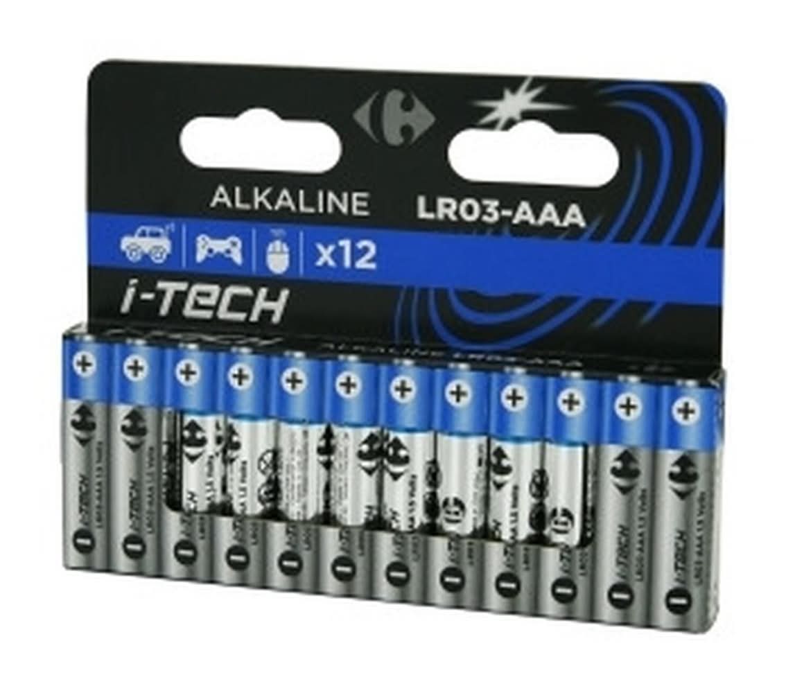 Carrefour - Piles i-tech, LR03-AAA (12)