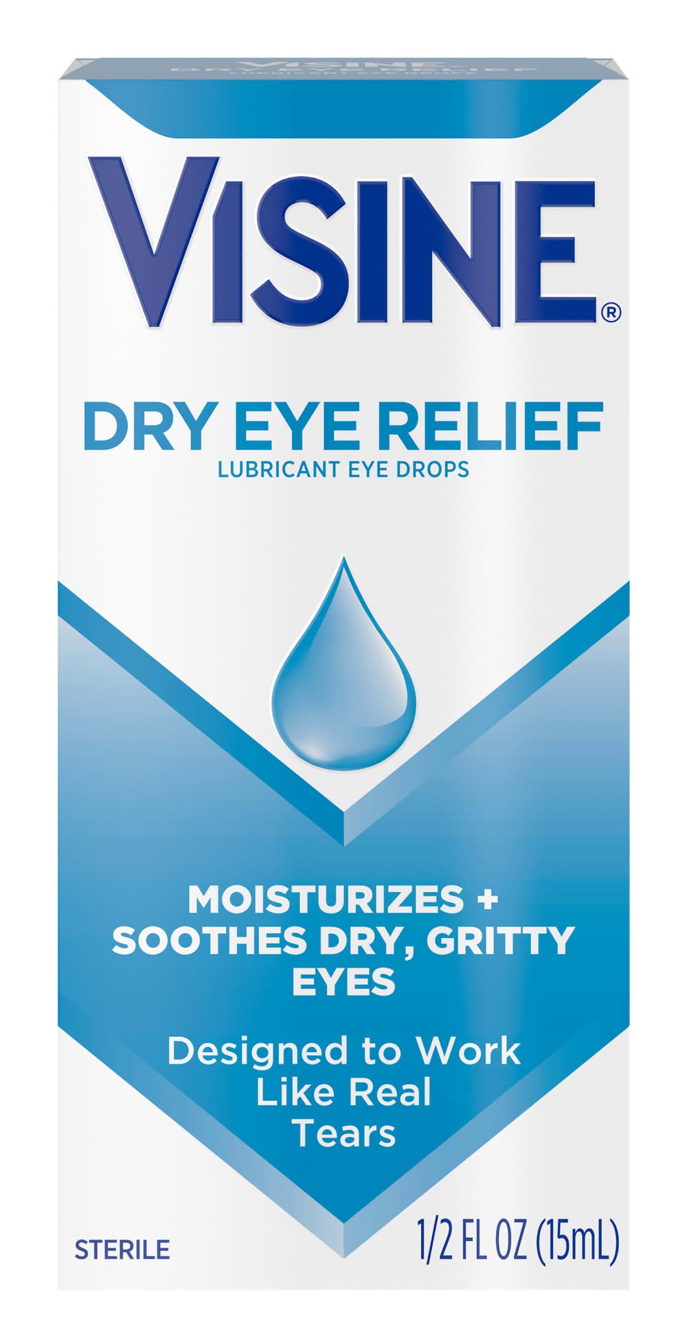 Visine Dry Eye Relief Lubricant Eye Drops (0.5 fl oz)