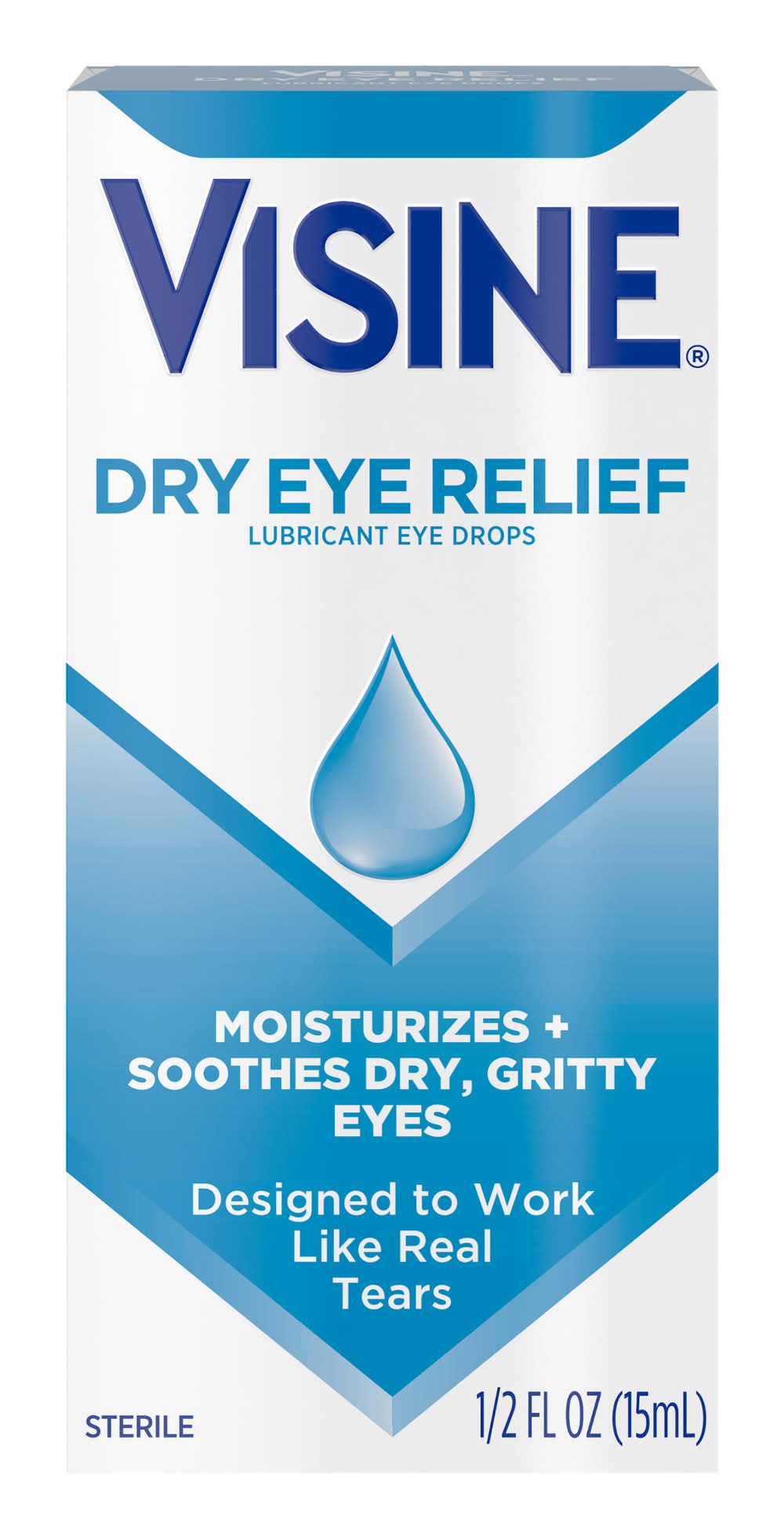 Visine Dry Eye Relief Lubricant Eye Drops (0.5 fl oz)