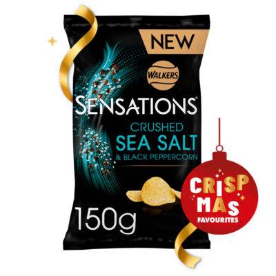 Sensations Sea Salt And Black Peppercorn, Potato Crisps (150g)