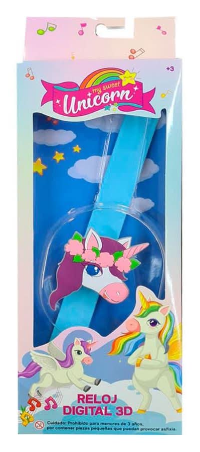 Switch · Reloj digital 3d de unicornio